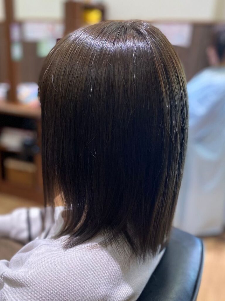 シルクRICH＆シルクカラーのビフォーアフター/次世代の縮毛矯正とカラーでうるツヤ髪へ。パサつき、ゴワつき髪の人必見！/アフター