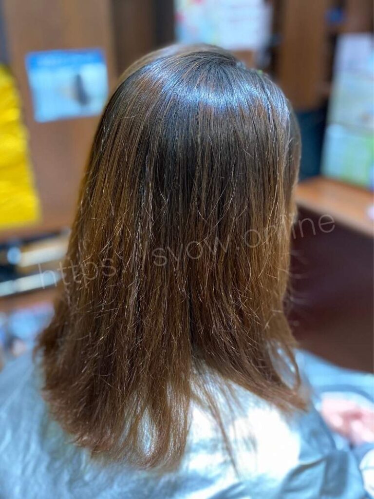 【負の連鎖】繰り返すアイロンとヘアカラーによるダメージで髪がまとまらない… /次世代縮毛矯正RICHとレスキュートリートメントで大変身/ビフォー