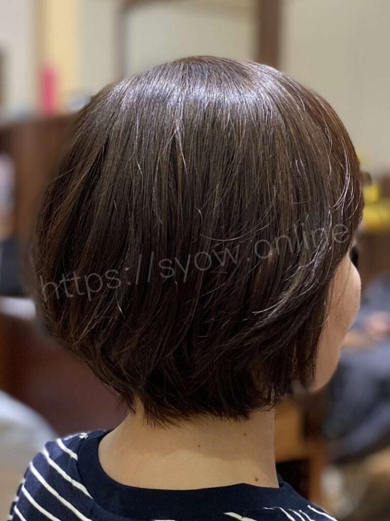 似合わせカットでアンニュイ大人ショートボブへ大変身/アフター/宇城市/Syow